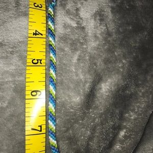 Blue diagonal Striped Anklet / Bracelet